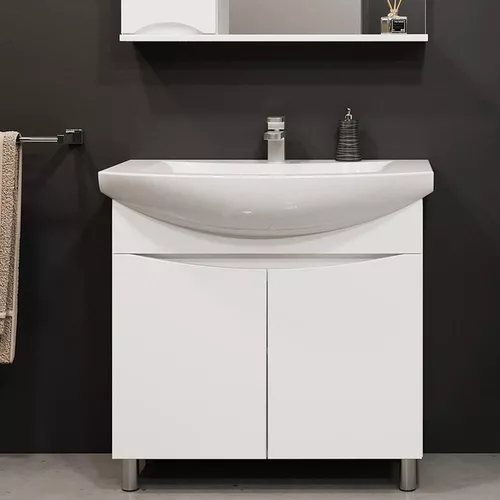 купить Шкаф под умывальник Bayro Elara Duo под умыв. Zenon 860 белый мат в Кишинёве 