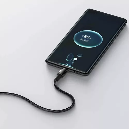 купить Кабель для моб. устройства Baseus CATWJ-B01 USB - Type-C, Braided, 66W, 1m, Tungsten Gold Black в Кишинёве 