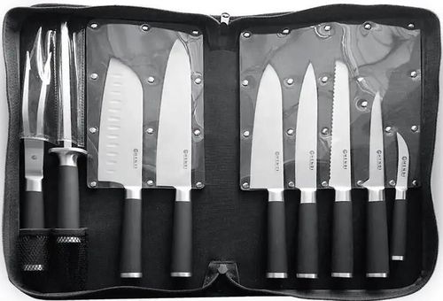 купить Набор ножей Hendi 975770, 9 штук, с сумкой для хранения. в Кишинёве 