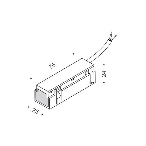 cumpără Conector la sursa cu fir de 600mm IN_LINE LIVE END 600 06.SLE60.BK în Chișinău 