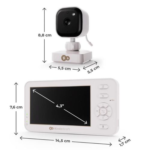 cumpără Monitor bebe KinderKraft KENITR00WHT0000 Niteeye Travel white în Chișinău 