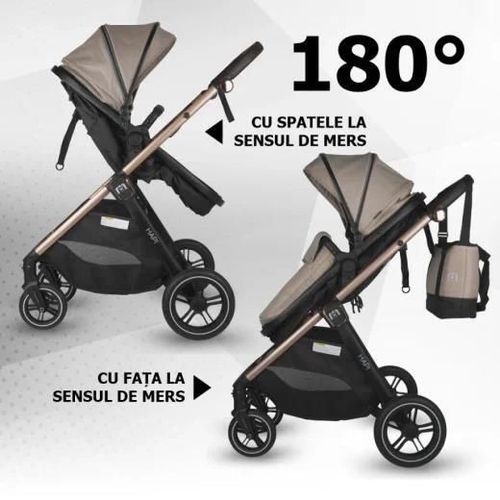 cumpără Сărucior pentru copii Coccolle Hapi Soley H2003 Carucior 3/1, Simply Taupe în Chișinău 