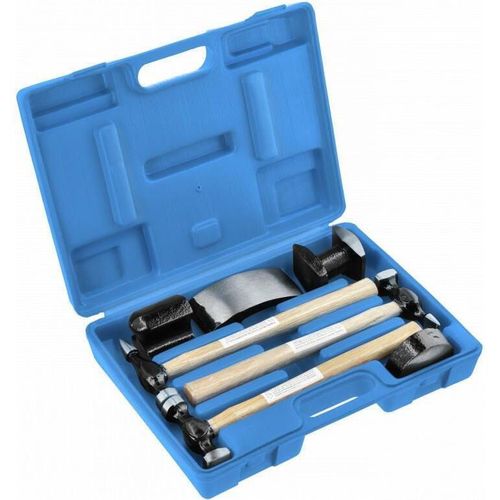 купить Набор ручных инструментов Hoegert HT8G460 рихтовочные оправки и молотки, 7 предмета в Кишинёве 