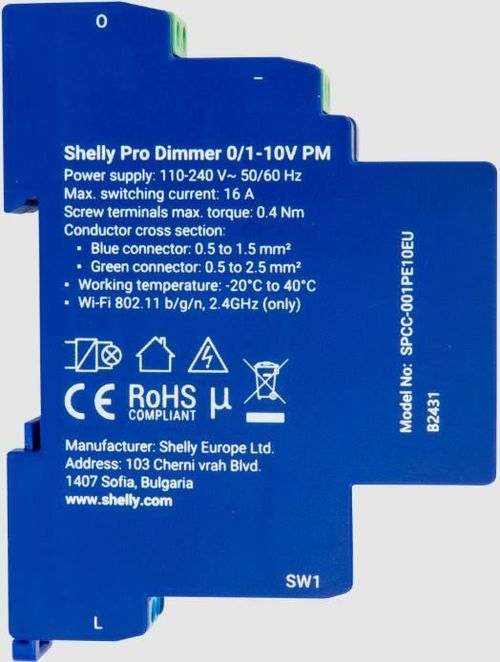 cumpără Întrerupător electric Shelly Pro Dimmer 0/1-10V PM (3800235268209) în Chișinău 
