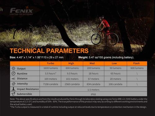 купить Аксессуар для велосипеда Fenix BC26R LED Bike Light в Кишинёве 