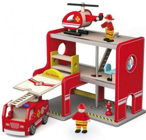 купить Игрушка Viga 50828 Fire Station w/Accessories в Кишинёве 