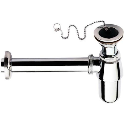 cumpără Sifon pentru chiuvetă bucătărie Remer 973Z114 D. 1.1/4" x 32 (crom) teava dreapta 32, cu ventil 973Z în Chișinău 