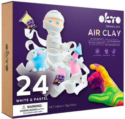 купить Набор для творчества Okto 20024 Set de plastilină ușoară Pastel, 24buc в Кишинёве 