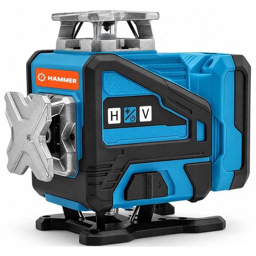 купить Нивелир лазерный Hammer HDX-TD4D cu 16 linii 4D (verzi), 2×4.5Ah в Кишинёве 