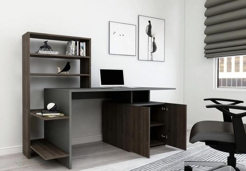 cumpără Masă de birou Trendy Melis, NucAntracit, 146x74x60cm în Chișinău 