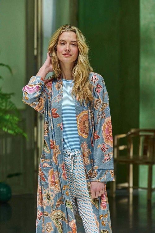 купить Домашний текстиль Pip Studio 51.510.741 Nisha Kimono Matata Blue XL Blue в Кишинёве 