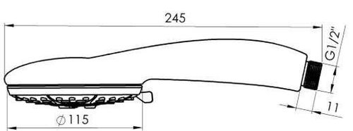 купить Душевая лейка Rubineta STORM 622019 в Кишинёве 