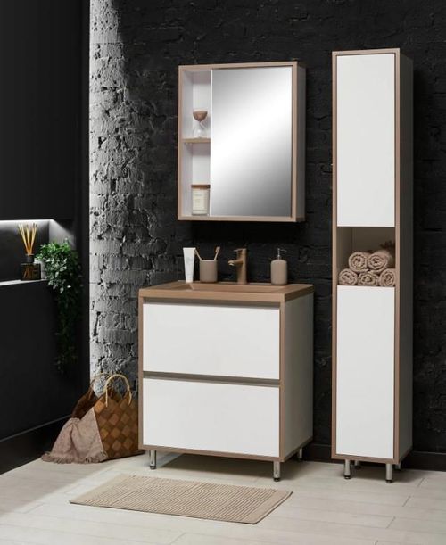 cumpără Dulap pentru lavoar Montebella Set 57.02 700*480 TERRA N Jaguar în Chișinău 