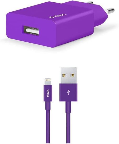 cumpără Încărcător cu fir ttec 2SCS20LMR USB to Lightning 2.4A (1.2m), Purple în Chișinău 