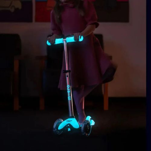 Trotineta Micro Mini Deluxe Glow LED Plus Glacier Aqua 