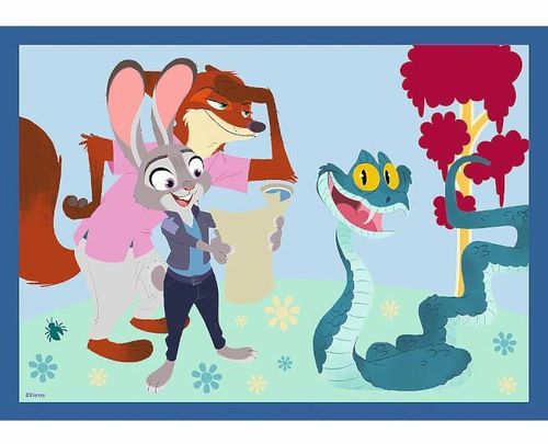 купить Головоломка Trefl 34677 Puzzles 4in1 An adventurous Zootopia, Zootopia 2 в Кишинёве 