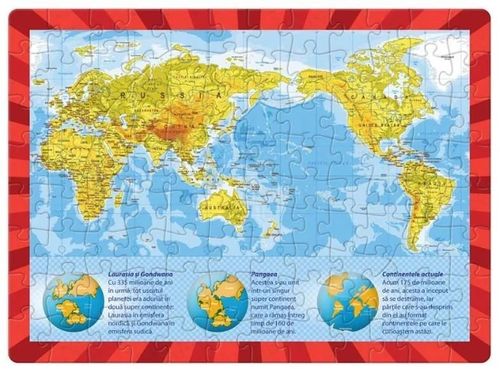 cumpără Puzzle Noriel NOR4536 Puzzle Travel Harta lumii 100 piese în Chișinău 