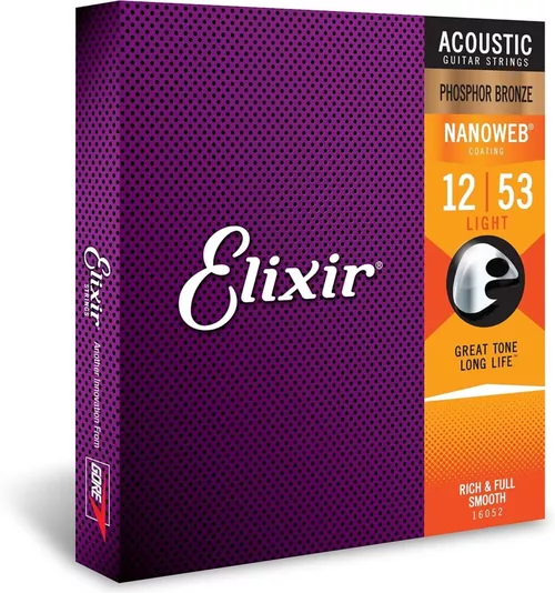 купить Струна для музыкального инструмента Elixir Nanoweb Acoustic Phosphor-Bronze Light 16052 в Кишинёве 