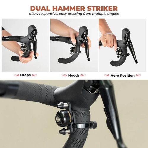 купить Аксессуар для велосипеда Rockbros 340013001 Sonerie pentru bicicleta, Dual Hammer в Кишинёве 
