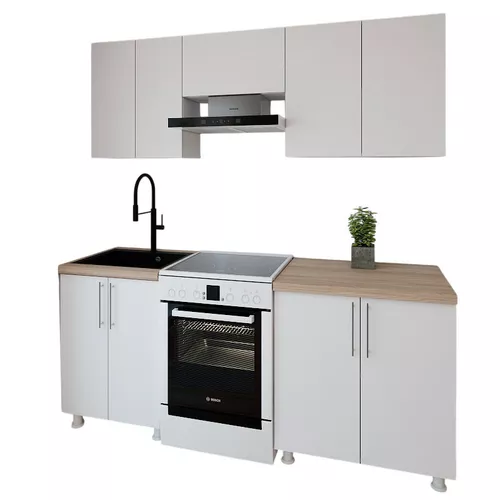 cumpără Mobilă pentru bucatarie Smartex (30007) K1 200cm Alb în Chișinău 