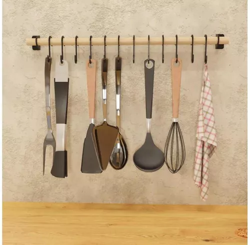 купить Аксессуар для кухни Seowood SEO-8106 Agățător din lemn cu cuierașe в Кишинёве 