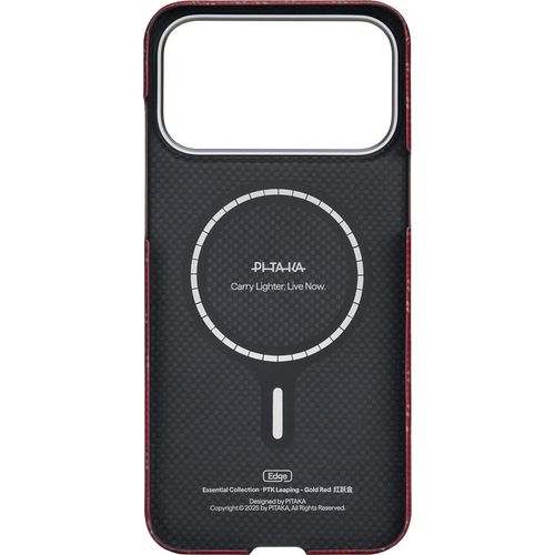 купить Чехол для смартфона Pitaka Iphone 17 Pro Max Ultra-Slim (Monogram-Gold/Red) (KI1702PTKP) в Кишинёве 