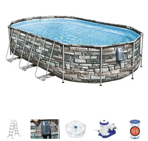 купить Бассейн каркасный Bestway 56719BW Power Steel Oval 610x366x122cm в Кишинёве 