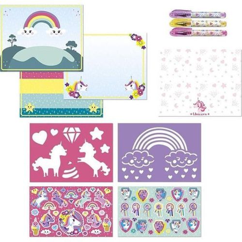 купить Набор для творчества Totum TT071582 Unicorn, Set cu șabloane, autocolante, foi de joc, pixuri, 61850 в Кишинёве 