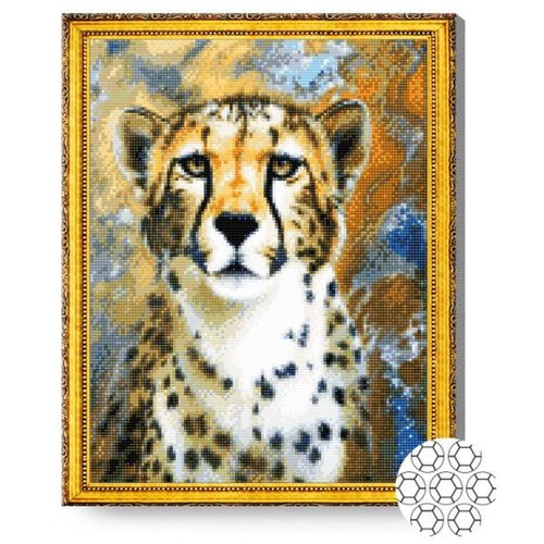 купить Картина по номерам Art Gallery GA82549 Mozaic cu diamante 40x50cm Ghepard в Кишинёве 