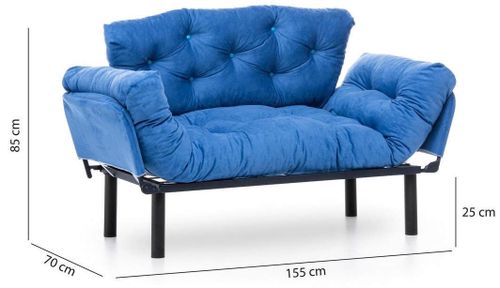 cumpără Canapea Trendy Nitta Albastru, 70x85x155cm în Chișinău 