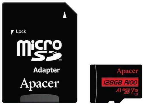 купить Флеш карта памяти SD Apacer AP128GMCSX10UB-R microSDXC 128GB w/1 Adapter RP в Кишинёве 