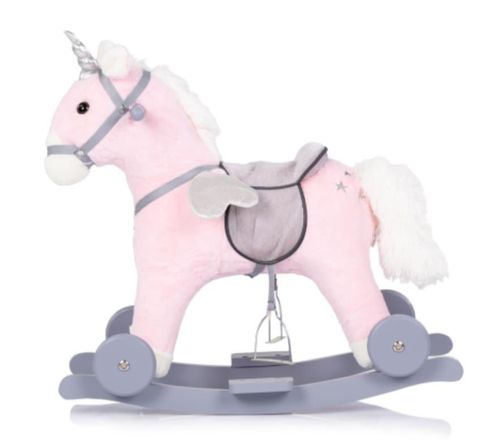 купить Детское кресло-качалка Chipolino RHWL02402PINK Лошадка на колесах Pink в Кишинёве 