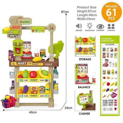 cumpără Complex de joacă pentru copii Essa 922-204 Set de joacă Minimarket, 61elem în Chișinău 