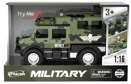 купить Машина Wenyi WY981A 1:16 Mașină militară inerțială, camuflaj verde (lumină/sunet) в Кишинёве 