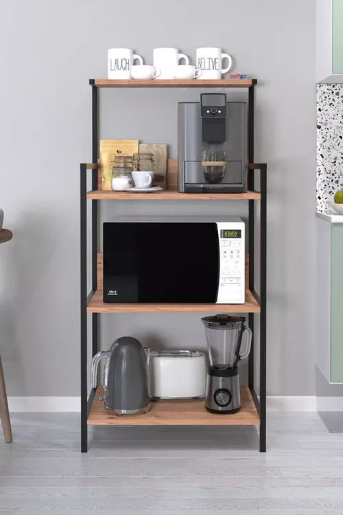 cumpără Etajeră Nex Home Bucatarie, 3 nivele, 63x47x129 cm, Stejar (28-01-02) în Chișinău 