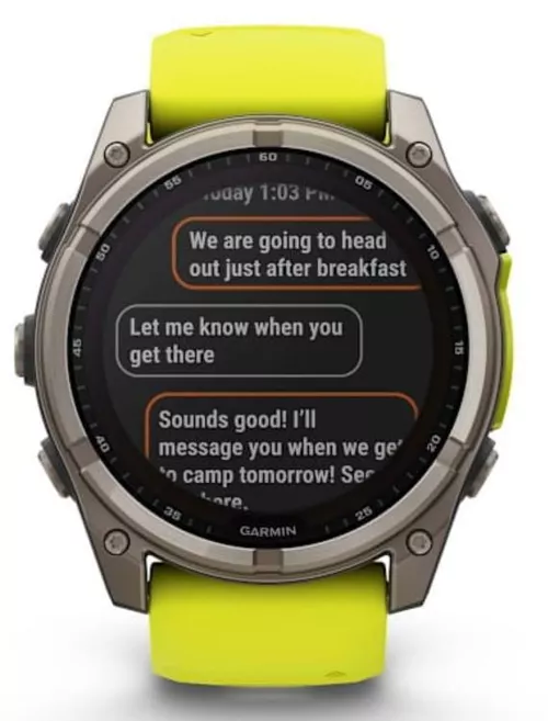 cumpără Ceas inteligent Garmin Fenix 8 – 51 mm, Solar, Sapphire, Titanium with Amp yellow (010-02907-21) în Chișinău 