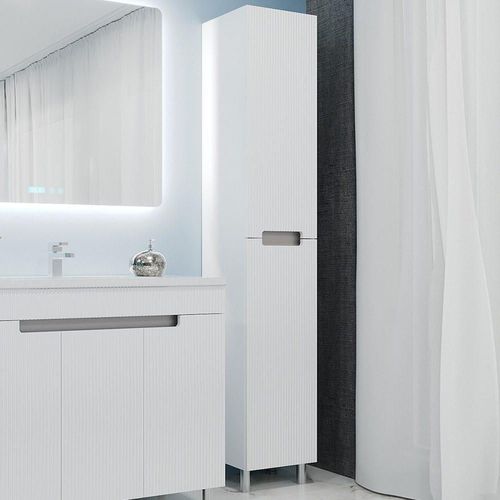 cumpără Dulap penal Bayro Positano 350x1900 универсальный, белый мат în Chișinău 
