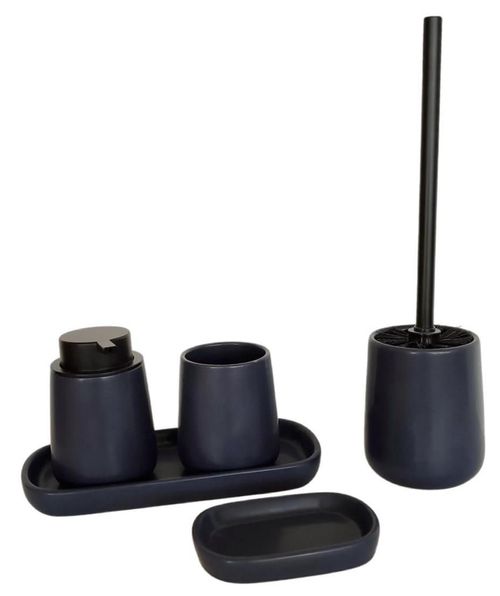 купить Аксессуар для ванной Bisk 08363 din ceramica NERO albastru inchis в Кишинёве 