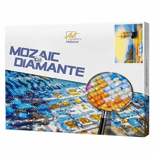 cumpără Tablou pe numere Art Gallery GA70524 Mozaic cu diamante 40x50cm Corabie langa mal în Chișinău 