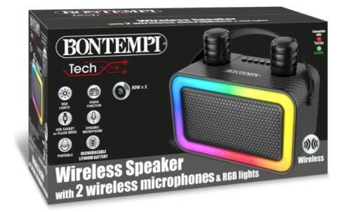 cumpără Jucărie muzicală Bontempi 491045 Беспроводная колонка с 2 беспроводными микрофонами и подсветкой în Chișinău 