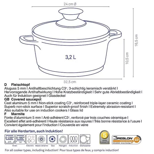 cumpără Cratiță Kela 11552/11 Kerros 24cm în Chișinău 