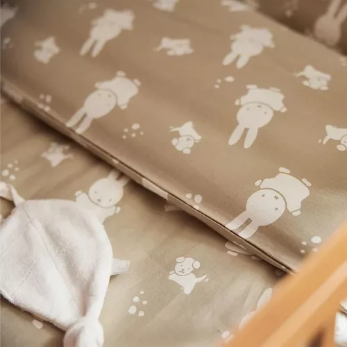 cumpără Lenjerie de pat pentru copii Jollein 003-005-67091 Set Huse de plapuma si perna Miffy&Snuffy Olive Green, 100x140 cm în Chișinău 