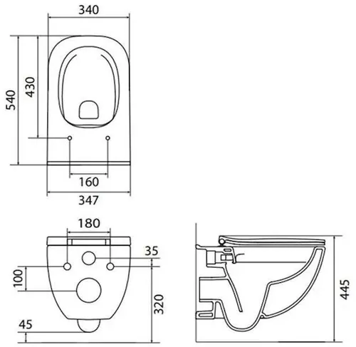 cumpără Vas WC Roca Palo/Alegra Rimless A346137000/A346139000 în Chișinău 