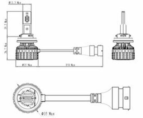 купить Автомобильная лампа Bosch H8/H11/H16 LED Gigalight Gen2 PGJ19 (Duobox LED 2шт.) (1987301562) в Кишинёве 