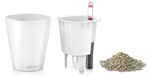 cumpără Ghiveci pentru flori Lechuza Mini Deltini Premium, Shiny Taupe în Chișinău 