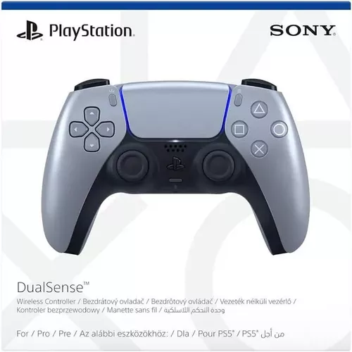купить Джойстик для компьютерных игр PlayStation Dualshock 5 PS5 DualSense Sterling Silver в Кишинёве 
