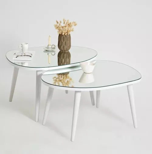 cumpără Măsuţă cafea Trendy Gusto-Alb (2 bucăți) în Chișinău 