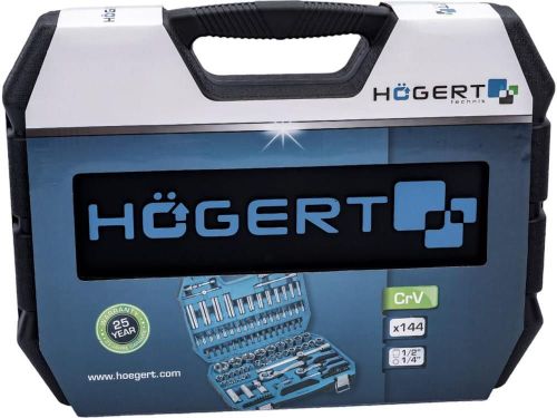 купить Набор ручных инструментов Hoegert Set de capete tubulare si accesorii 1/2,1/4 144 buc HT1R440 в Кишинёве 