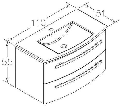 cumpără Dulap pentru lavoar Orka Urla 110 Grey în Chișinău 