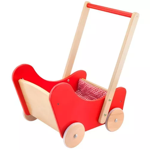 купить Кукла Viga 59215 Premergator din lemn și cărucior pentru păpuși 2 în 1, roșu в Кишинёве 